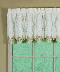 Today'S Curtain Verona Reverse Embroidery Tailored Valance, 18', Ecru/Antique