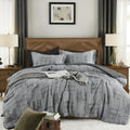 Mairve Charcoal Grey California King Comforter Set, Cozy& Lightweight Bed In A Bag Oversized King Comforter, All Season Cal King