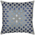 Rizzy Home T3070A Decorative Pillow, 18" x 18", Blue/Silver