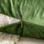 Miulee Velvet Soft Solid Decorative Square Throw Pillow Covers Set Cushion Case For Spring Sofa Bedroom Couch 12 X 20 Inch Moss Green