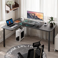Eureka Ergonomic L Shaped Gaming Desk, 61 Inch Corner Computer Desk, Modern Office Study Writing Desk, Home Gaming Table with Mo