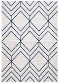 SAFAVIEH Adirondack Collection Accent Rug - 26 x 4, Light Grey & Navy, Modern Geometric Design, Non-Shedding & Easy Care, Idea