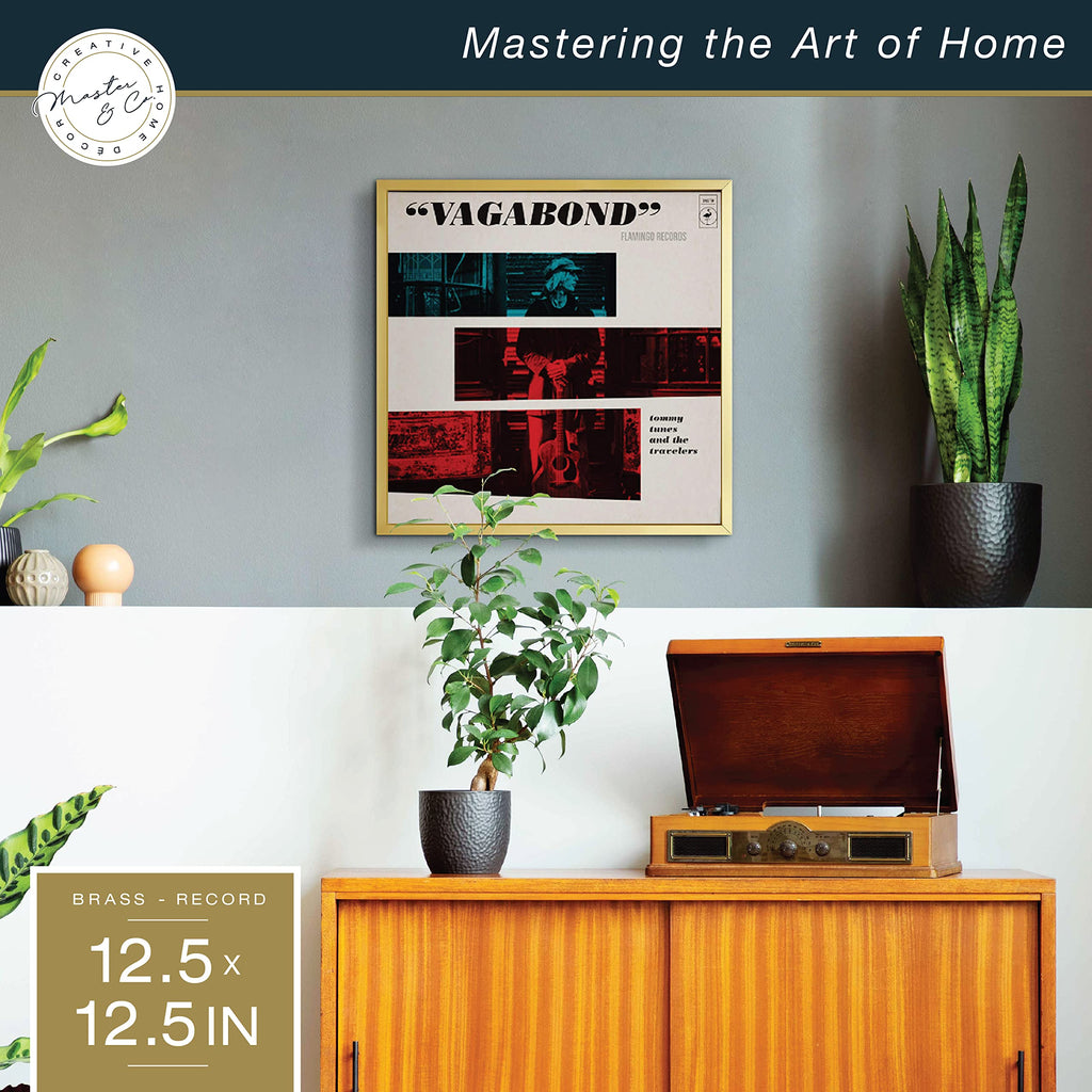 Mcs Master & Co. Foundry Metal Gallery Wall Frame, Brass, 12.5 X 12.5 In Without Mat