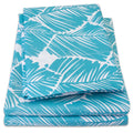 1500 Supreme Collection Extra Soft Tropical Leaf Teal Pattern Sheet Set, Twin- Luxury Bed Sheets Set With Deep Pocket Wrinkle Fr