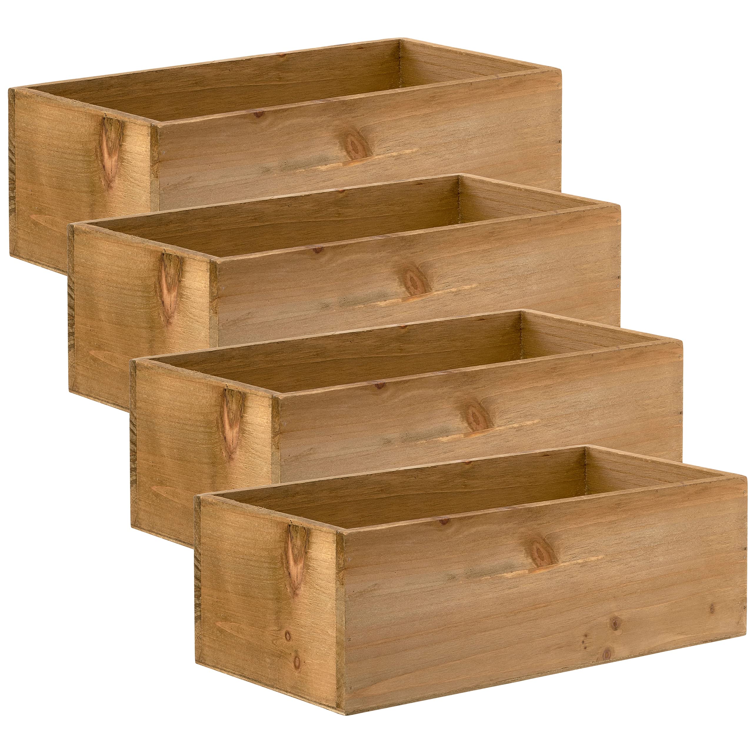 12    Wood Pallet Bin by Make Market - Rustic Crate Boxes for Storage, Decorative Display, Arts & Crafts, Made of 100% Wood - Bu