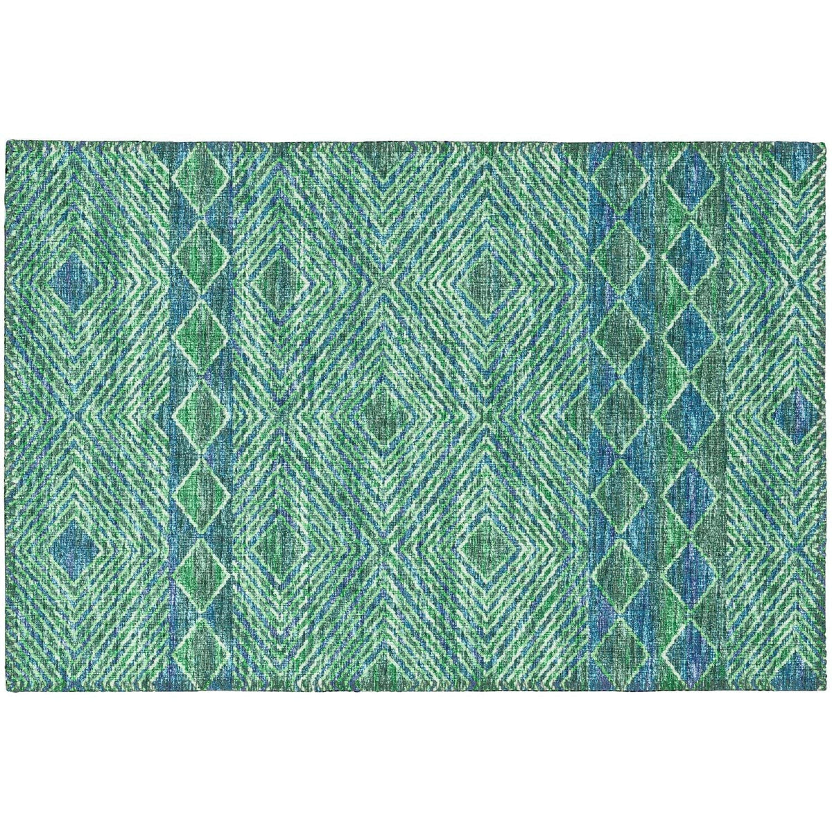 Sedona Sn1 Green Transitional Rug Rectangle 9' X 12'