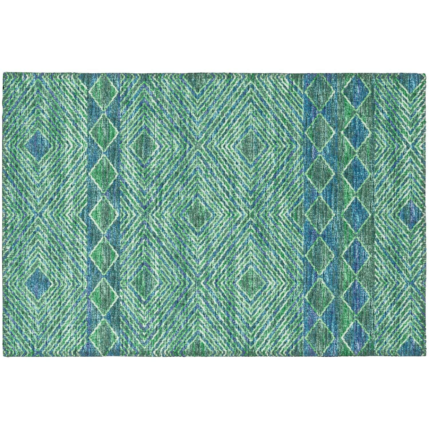 Sedona Sn1 Green Transitional Rug Rectangle 8' X 10'