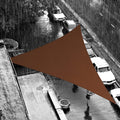 Shademart 14' X 14' X 19.8' Brown Waterproof Shade Sail Beige Sun Shade Sail Triangle Custom Size Water Resistant Canopy Awning