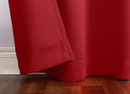 Sun Zero Easton Energy Saving Blackout Rod Pocket Curtain Panel, 40' X 84', Red