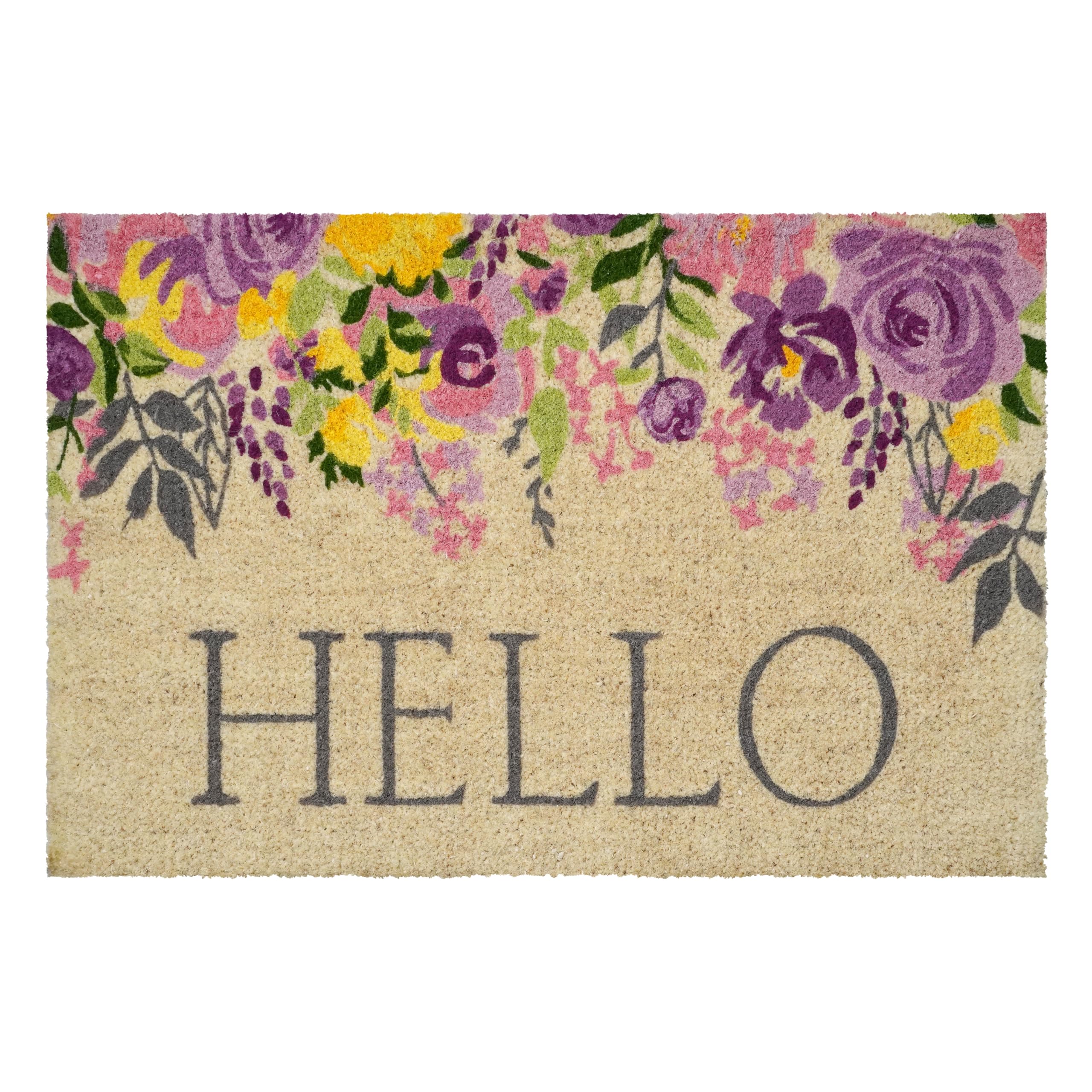 Calloway Mills Blossoming Floral Hello Doormat (18' X 30' X 1.50')