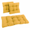 Blazing Needles Indoor/Outdoor Tufted Settee Cushion Set, Lemon 3 Count