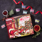 Man Crates Jerky Advent Calendar 2024 - 25 Beef Jerky Bites in Red with "Ho-Ho-Holy Cow" Artwork - Flavors: Orange Habanero, Rootbeer