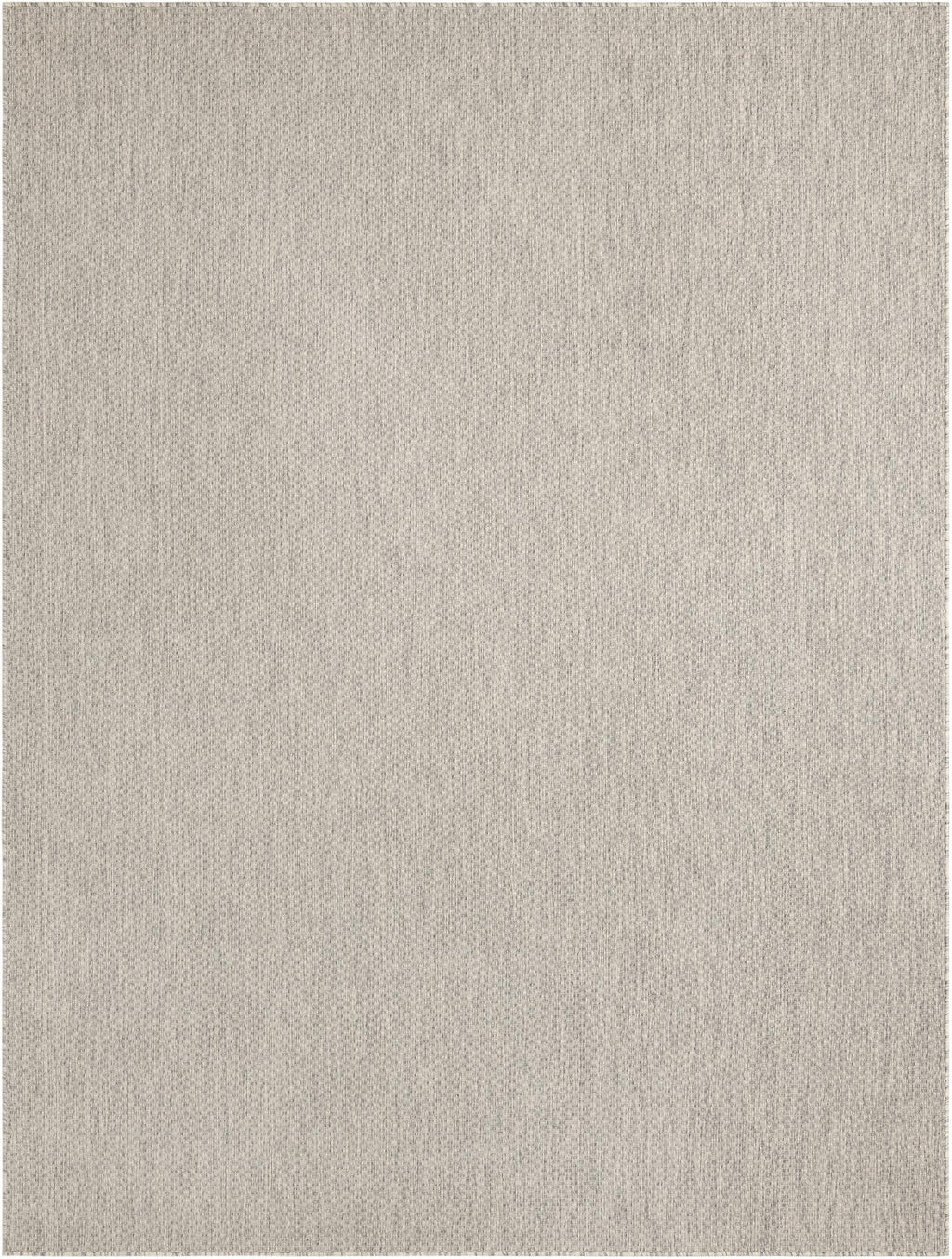 Unique Loom Outdoor Solid Collection Area Rug (7' 10'' X 10' Rectangle Light Gray/Ivory)