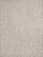 Unique Loom Outdoor Solid Collection Area Rug (7' 10'' X 10' Rectangle Light Gray/Ivory)