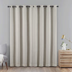 Eclipse Cara Grommet Top Curtains For Bedroom, Single Panel, 50'' X 95'', Linen