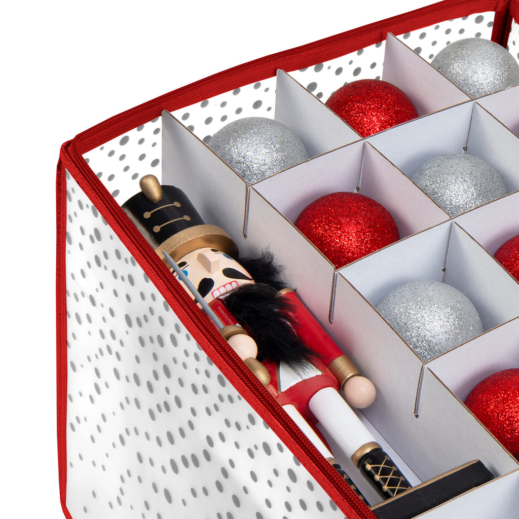 Simplify Organizer Container, Holds Total Of 448 Amongst 4 Bags, 2.5    Slots, Durable, See Through For Easy Viewing Ornament St