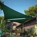 Shademart 15' X 15' X 15' Green Sun Shade Sail Upf50 Triangle Smtapt16 Canopy Fabric Cloth Screen, Water Air Permeable & Uv Bloc