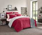 Nautica - Full Sheet Set, Cotton Percale Bedding Set, Crisp & Cool, Lightweight & Breathable (Coleridge Red, Full)