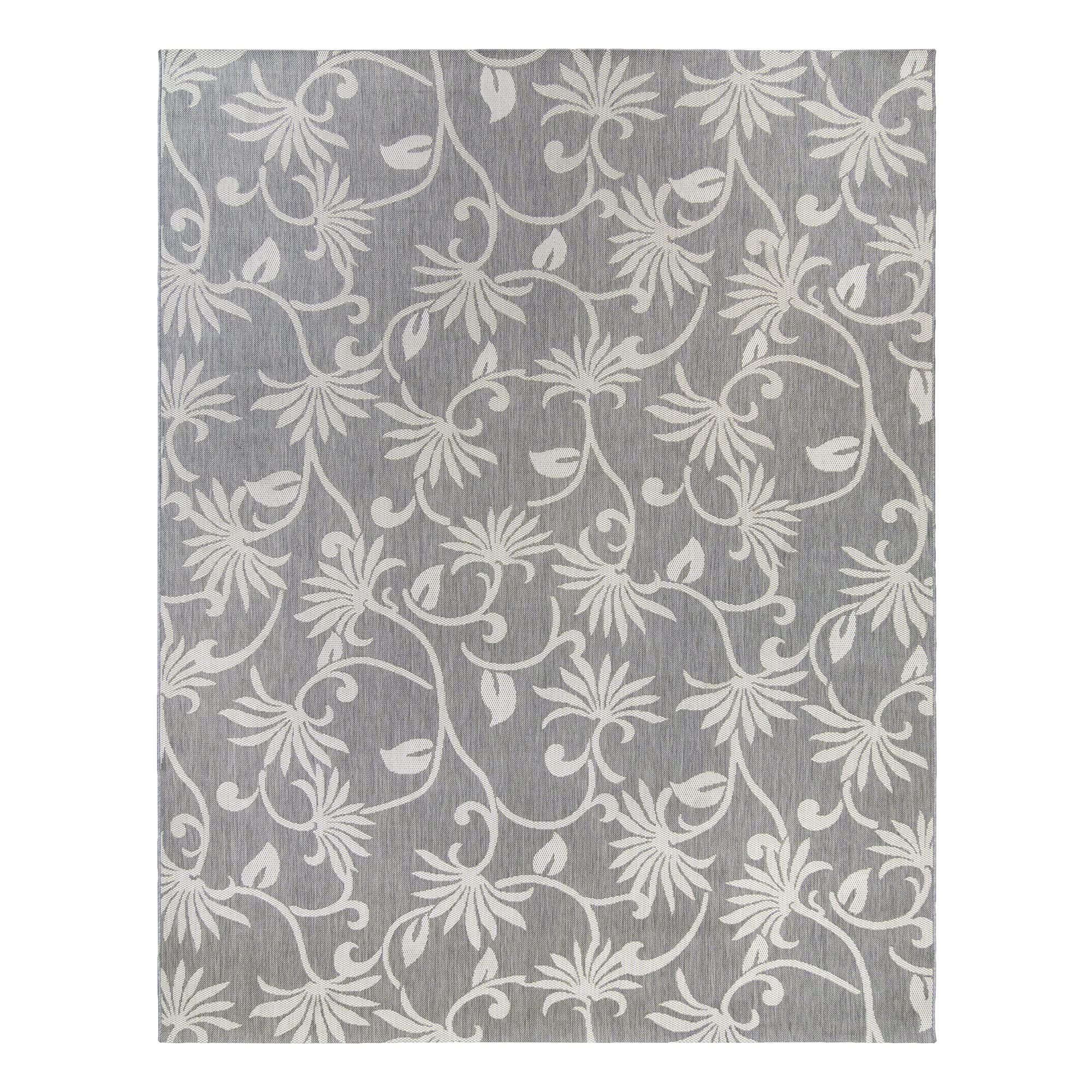 Gertmenian Reyn Spooner Kona Coast Fresco Hawaiian Tropical Rugs | Washable, Stain & Uv Resistant Indoor Outdoor Area Rug | Gray