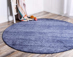 Unique Loom Del Mar Collection Area Rug - Lucille (7' 10'' Round, Navy Blue/ Ivory)