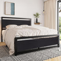 Allewie Queen Bed Frame with Headboard, Heavy Duty Metal Platform Base with Strong Support, Underneath Storage Space, Stable Mat