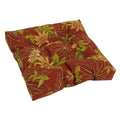 Blazing Needles Squared Patterned Spun Polyester Tufted Dining Chair Cushion, 19, Passion Ruby