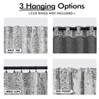 Grey Patterned Decorative Curtains For Living Room 84 Inches Long,Only 50% Black Out Room Darkening Blackout Window Curtain Panels For Bedroom,Set Of 2,52X84 Inch Length,Gray