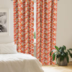 Ambesonne Floral Window Curtains, Art Nouveau Style Poppy Flowers Retro Spring Summer Garden Foliage Petals, Lightweight Decorat