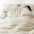 David'S Home Waffle Weave Comforter Set 3Pcs Queen Size, Soft Breathable Lightweight Warm For All Season, Elegant Aesthetic Home