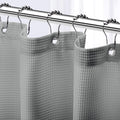 Neaterize Stall Shower Curtain Grey - Hotel Style Grey Shower Curtains For Bathroom With Waffle Design, 36X72 Inches - Fabric Sh