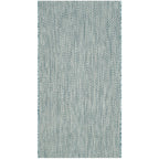 Safavieh Courtyard Collection Cy8022 Indoor/ Outdoor Non-Shedding Easy Patio Backyard Porch Deck Mudroom Area, 2'7'' X 5', Aqua