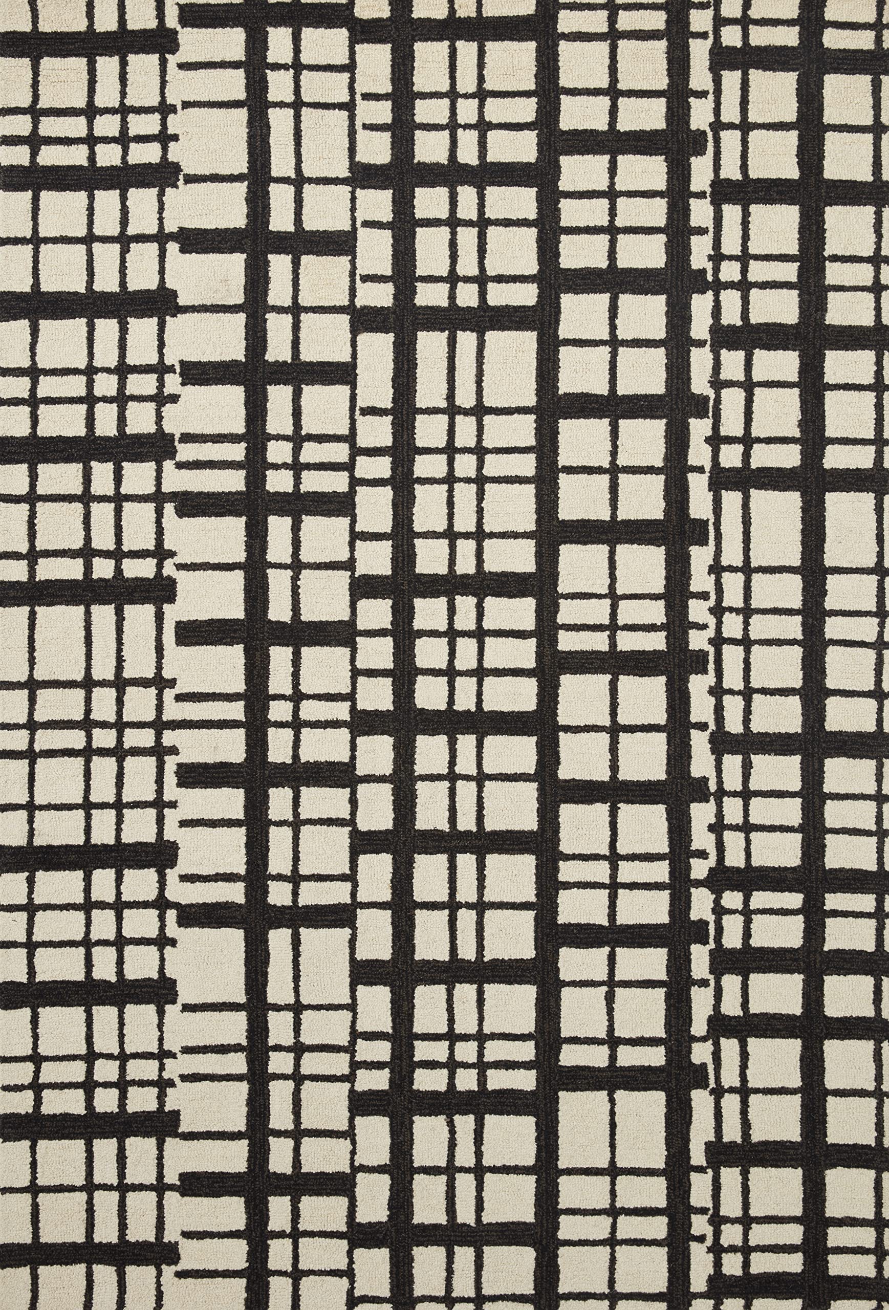 Loloi Chris Loves Julia X Polly Black/Ivory 9'-3'' X 13' Area Rug