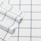 Nautica - Full Sheet Set, Cotton Percale Bedding Set, Crisp & Cool, Stylish Home Decor, Dorm Room Essentials (Plot Blue, Full)