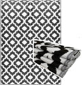 Balajeesusa Outdoor Plastic Rugs - 6X9 Black, Reversible Recycled Plastic Straw Indoor Outdoor Patio Rugs Clearance Waterproof L