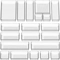 Simple Houseware 20-Pack Clear Plastic Drawer Organizers (6S, 7M, 5L, 1 XL, 1XXL)