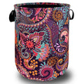 Mandala Paisley Laundry Basket Oxford Cloth Foldable Hamper 18.9x16.5 Inch