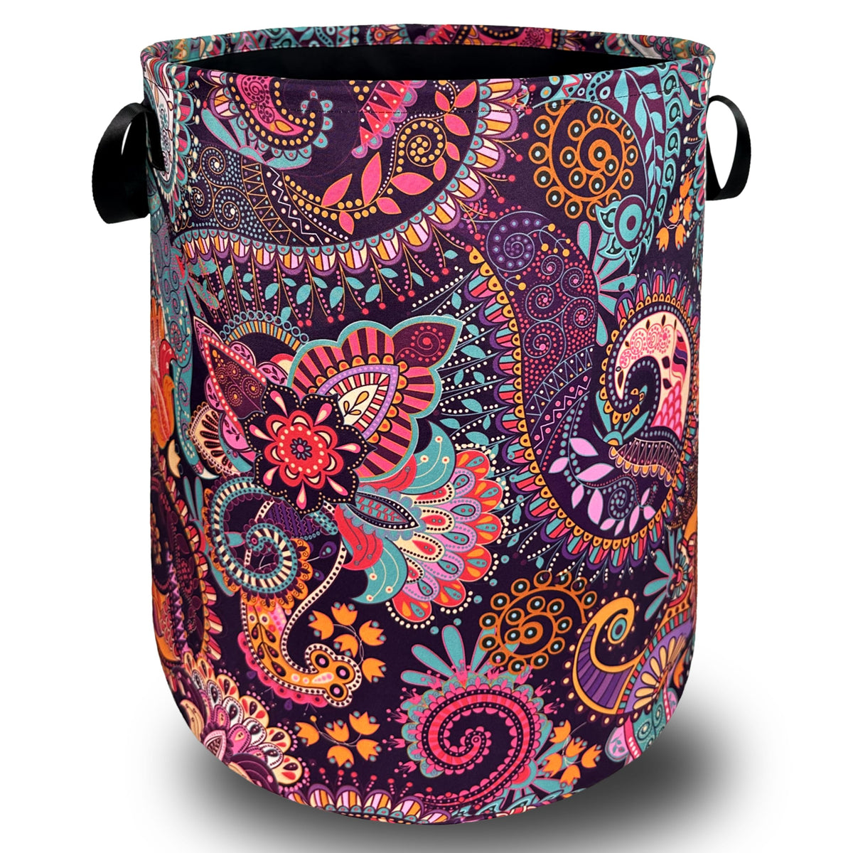Mandala Paisley Laundry Basket Oxford Cloth Foldable Hamper 18.9x16.5 Inch