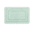 Laura Ashley Crochet Cotton 24x40 Bath Rug, Aqua