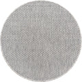 Unique Loom Collection Casual Transitional Solid Heathered Indoor/Outdoor Flatweave Area Rug (3' 3'' Round, Light Gray/Ivory)