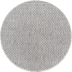Unique Loom Collection Casual Transitional Solid Heathered Indoor/Outdoor Flatweave Area Rug (3' 3'' Round, Light Gray/Ivory)