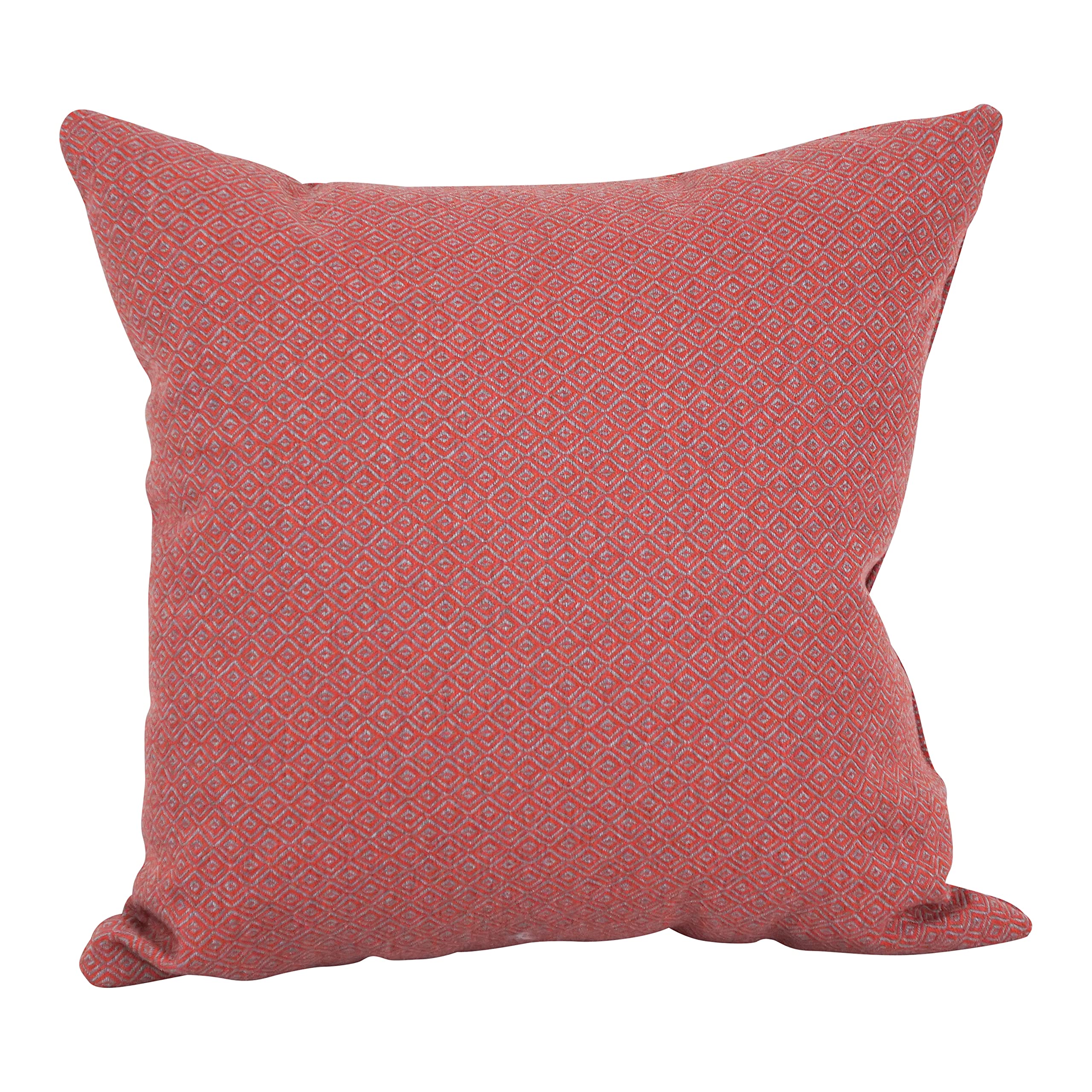 Blazing Needles Square Polyester Jacquard Throw Pillows, 17", Hazeltsb Paprik 4 Count