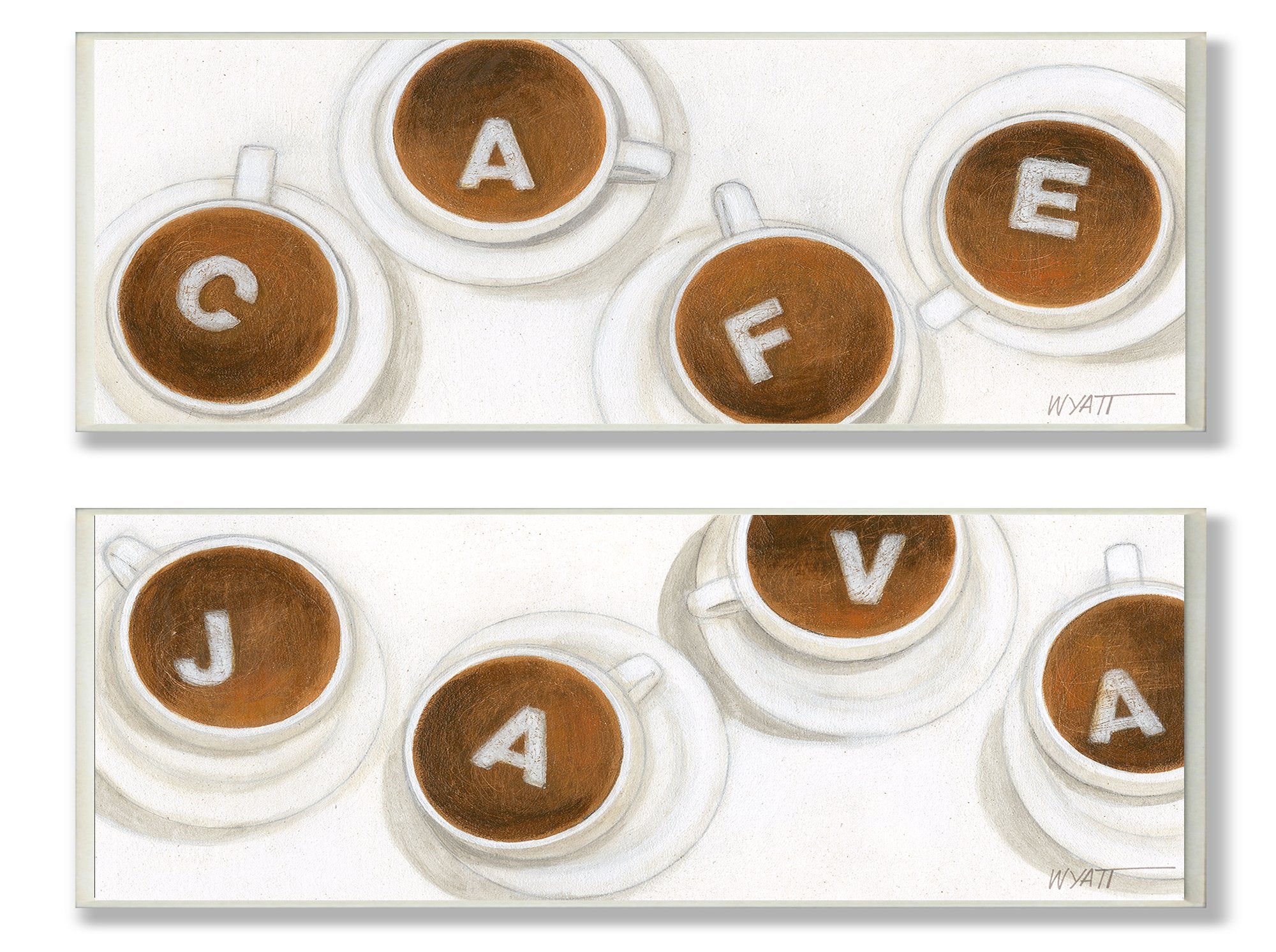 The Stupell Home Decor Collection Must Have Java and Cafe Rectangle Duo Kitchen Wall Plaque