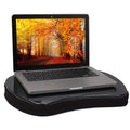 Sofia + Sam Compact Lap Desk With Memory Foam Cushion | Handle | Fits Laptops Up To 15' | Work From Home | Silver | Portable Tr