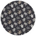 Seabreeze Sz13 Black Coastal Rug Round 8' X 8'