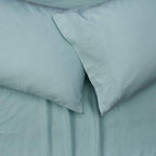 Comfort Spaces Cotton Flannel Breathable Warm Deep Pocket Sheets With Pillow Case Bedding, Twin, Solid Aqua, 3 Piece