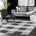 nuLOOM Aisha Buffalo Plaid Area Rug, 8x10, Grey