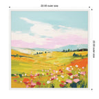 Sylvie Colorful Meadow Landscape Framed Canvas by The Creative Bunch Studio