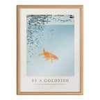 Blake Be A Goldfish Framed Printed Glass by The Creative Bunch Studio