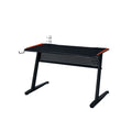 Gaming Table w/USB Port, Black & Red Finish