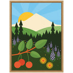 Sylvie Mount Hood Framed Canvas by Amber Leaders